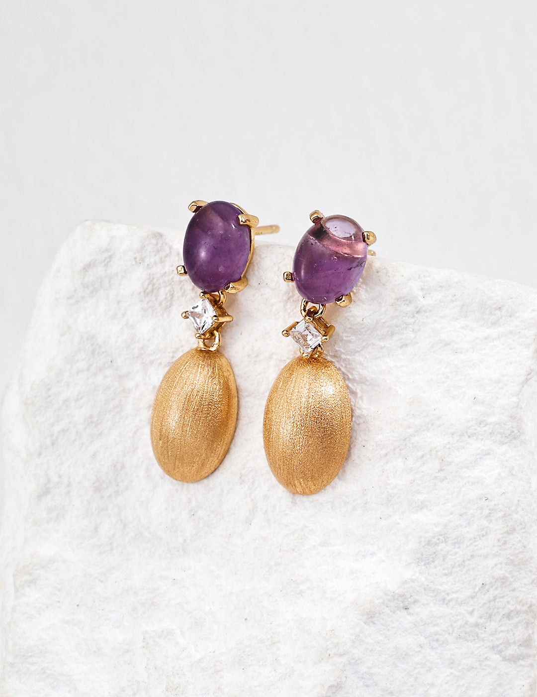 Amethyst Ray Earrings