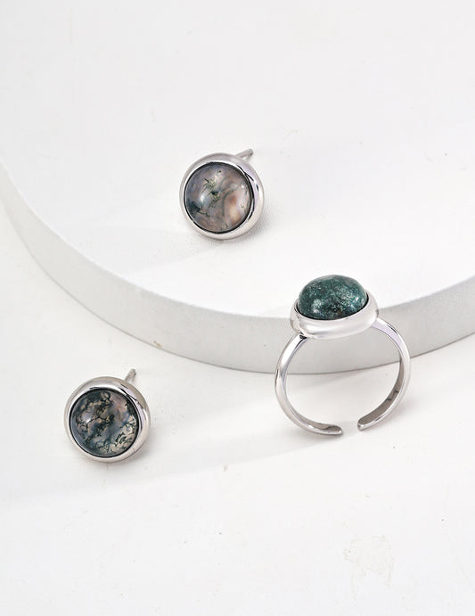 Moss Agate Ring