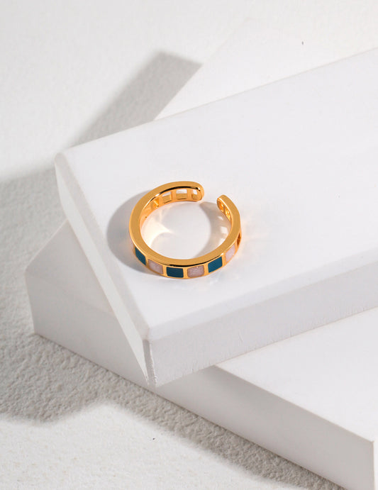 French Style Block Ring