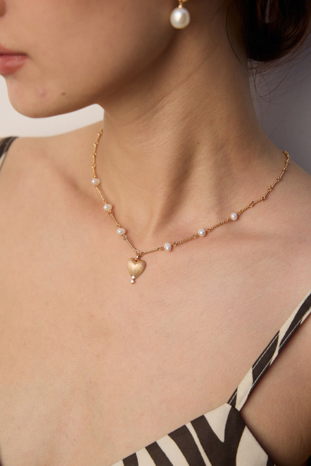 Whisper Heart Pearl Necklace