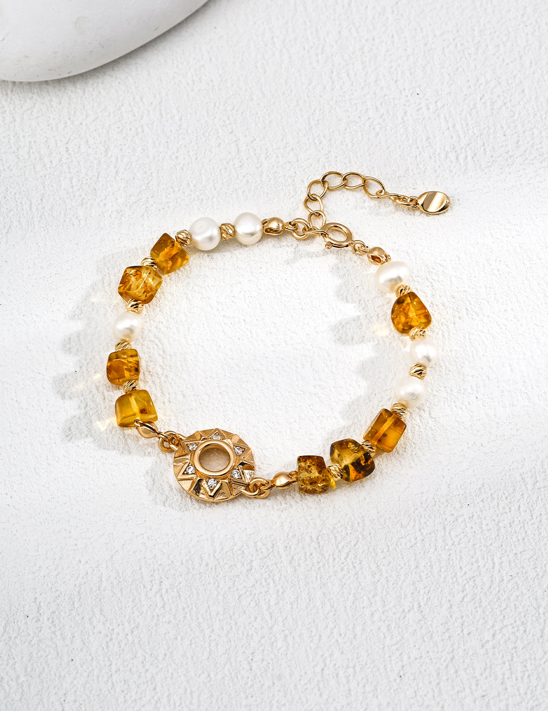 Aurea Amber & Pearl Bracelet