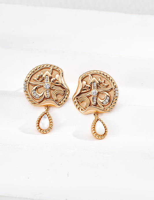 Nacre Halo Earrings