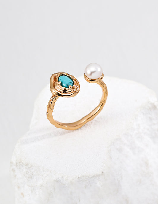 Pearl Compass Ring