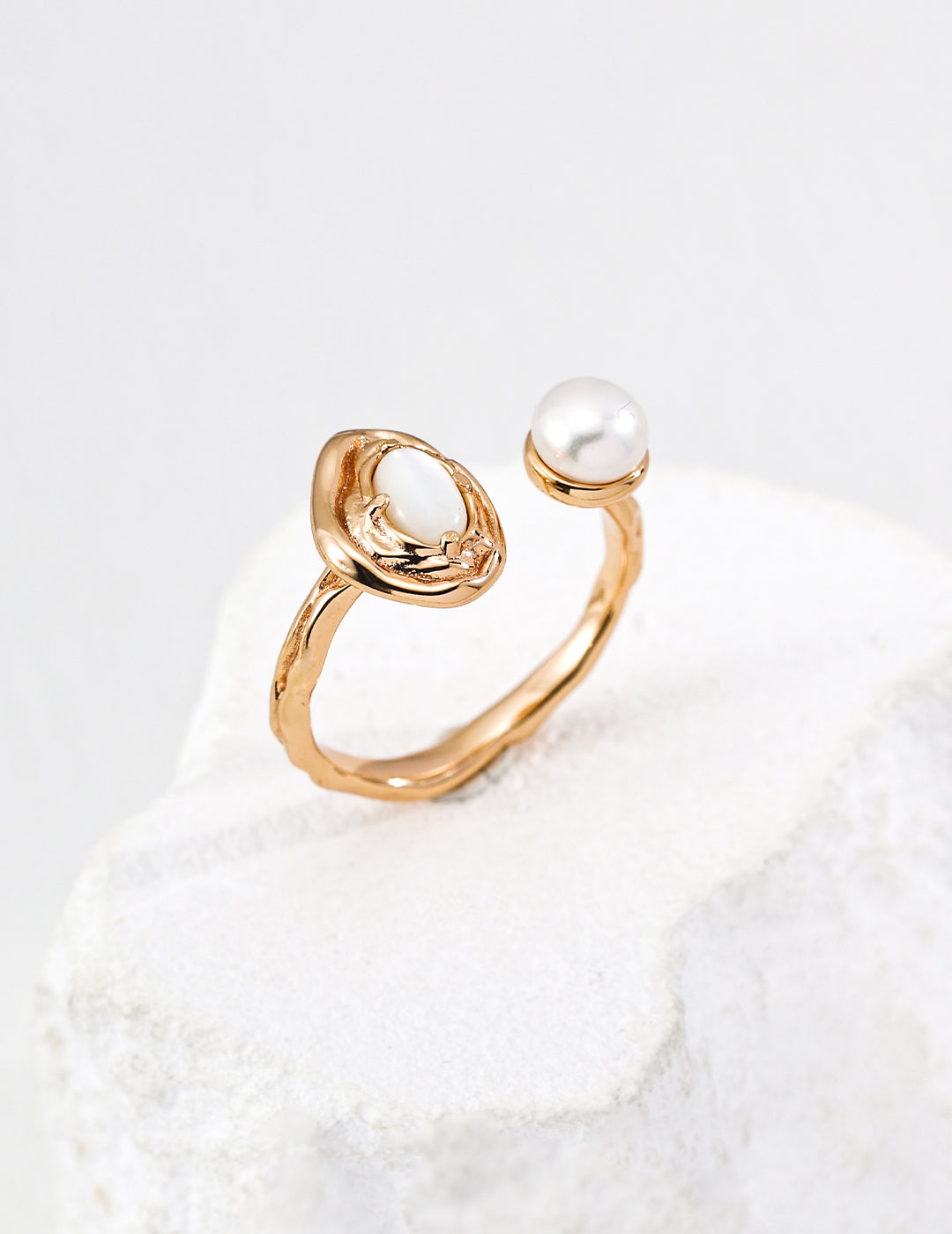 Pearl Compass Ring