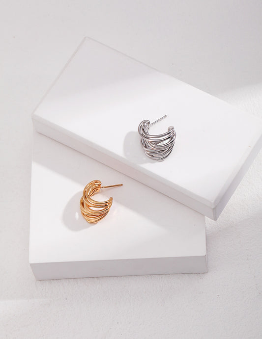 Entrelacé Silver Lines Earrings