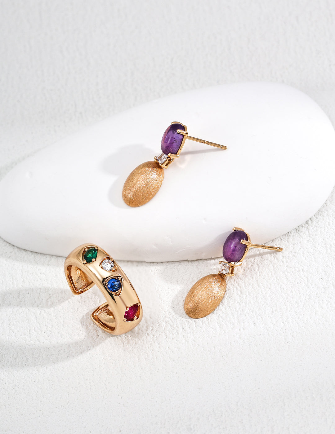 Amethyst Ray Earrings