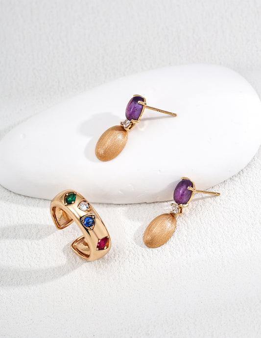 Amethyst Ray Earrings