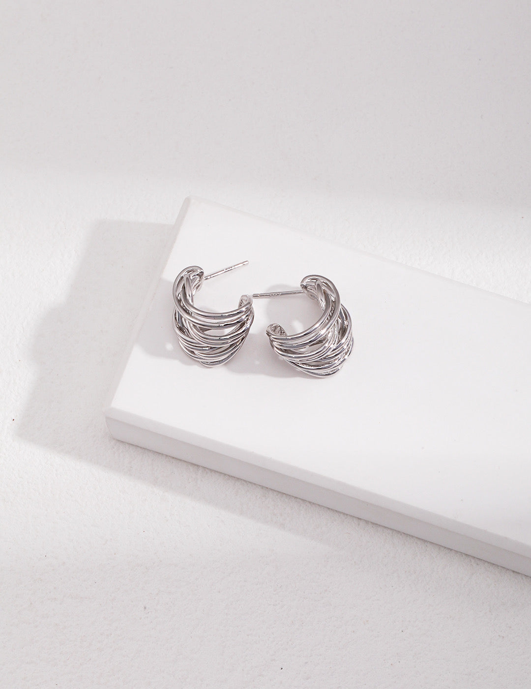 Entrelacé Silver Lines Earrings