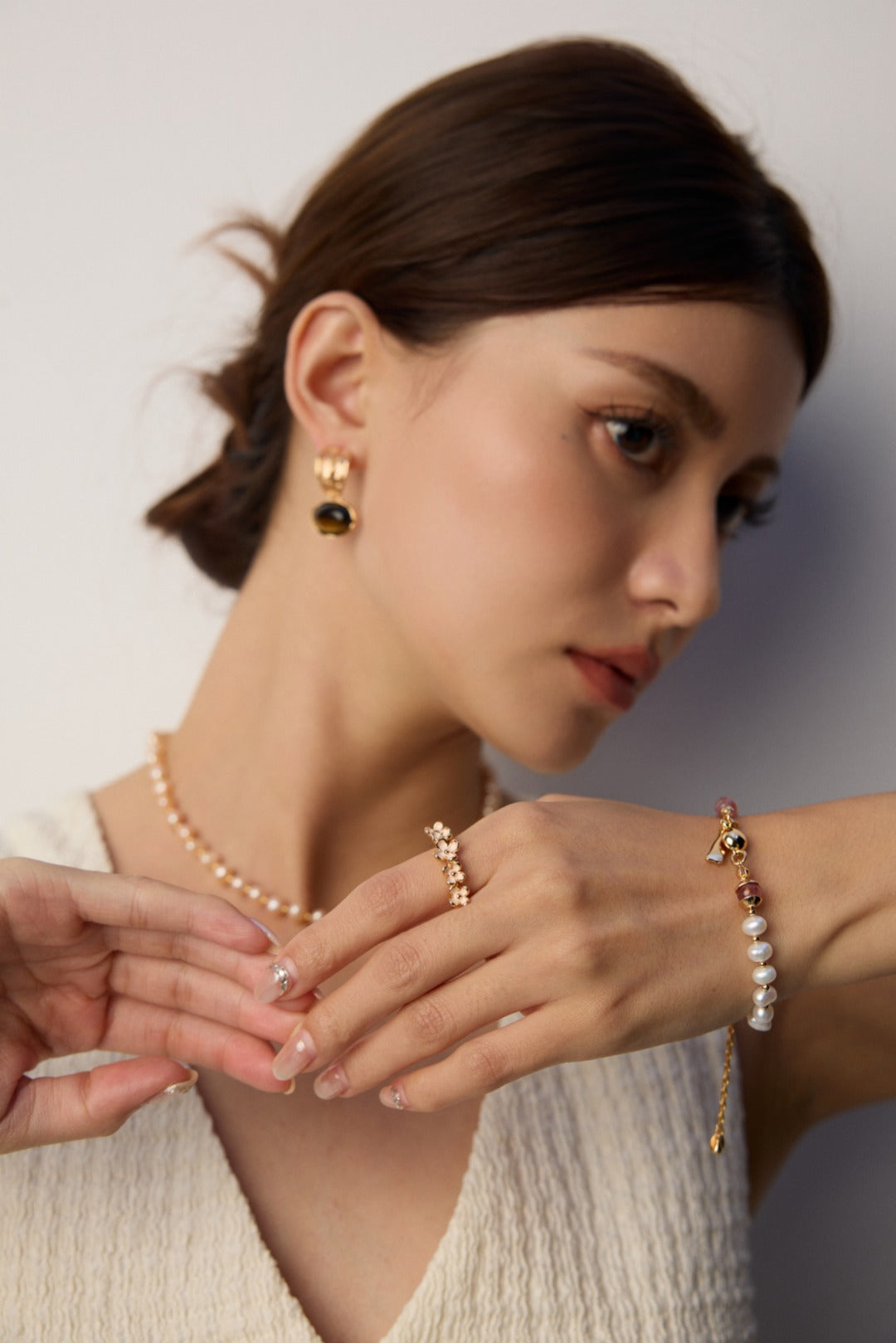 Serene Bloom Bracelet – Strawberry Quartz