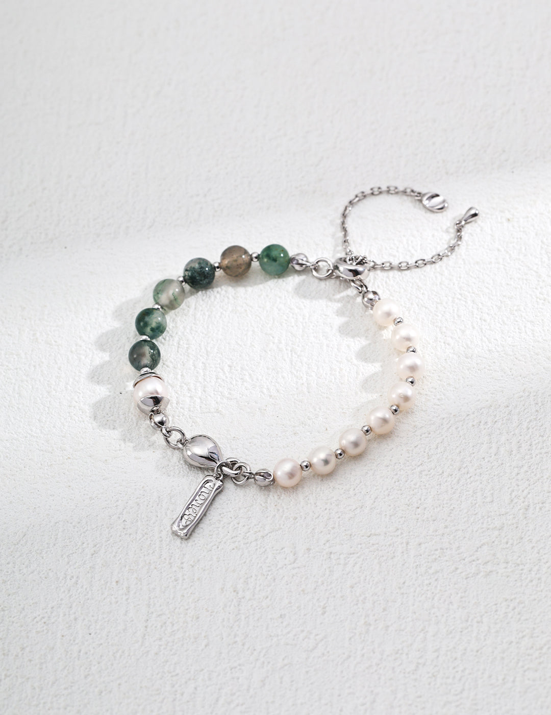 Serene Bloom Bracelet – Moss Agate