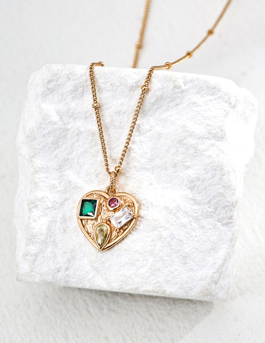 Amora Gem Heart Necklace