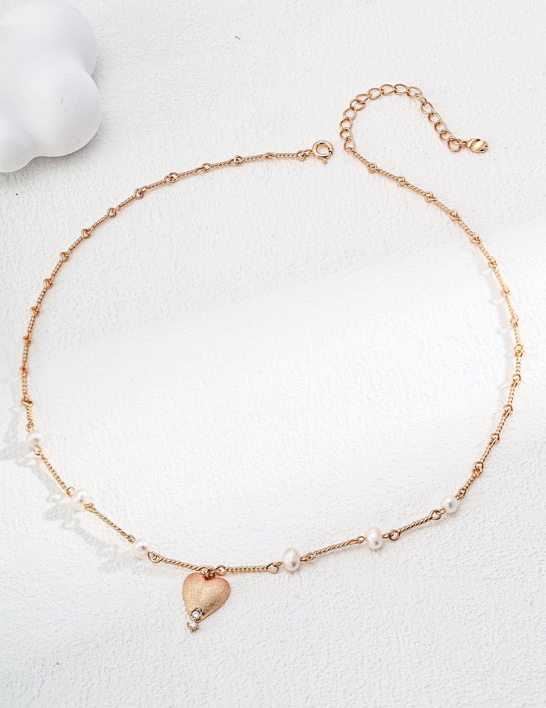 Whisper Heart Pearl Necklace