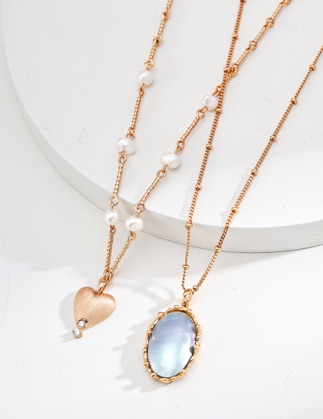 Whisper Heart Pearl Necklace