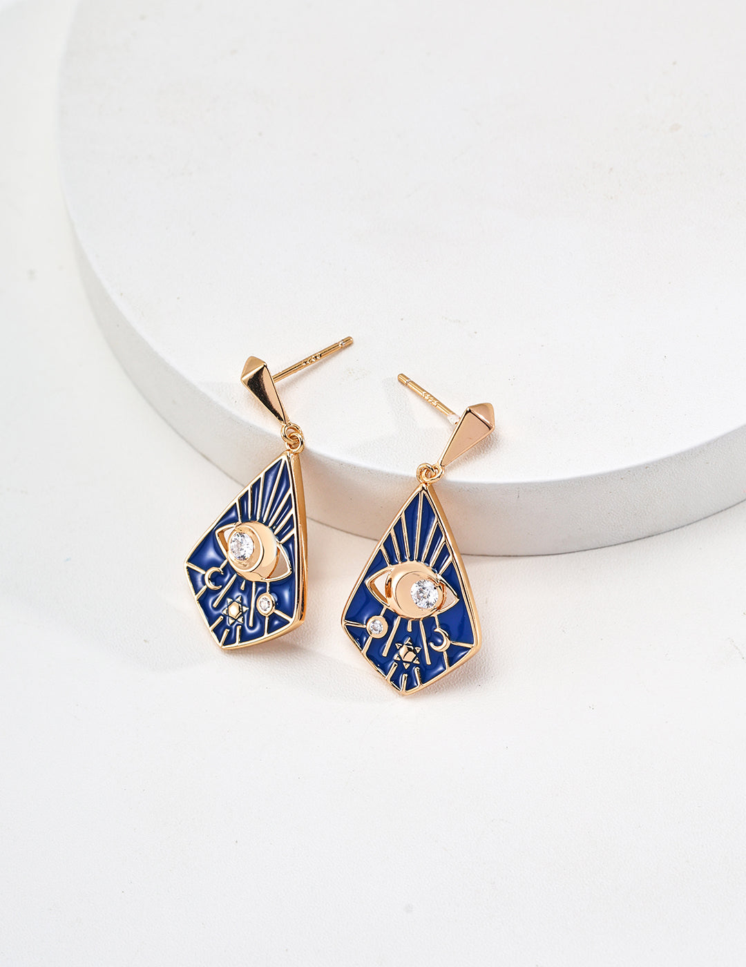 Astra Enamel Drop Earrings