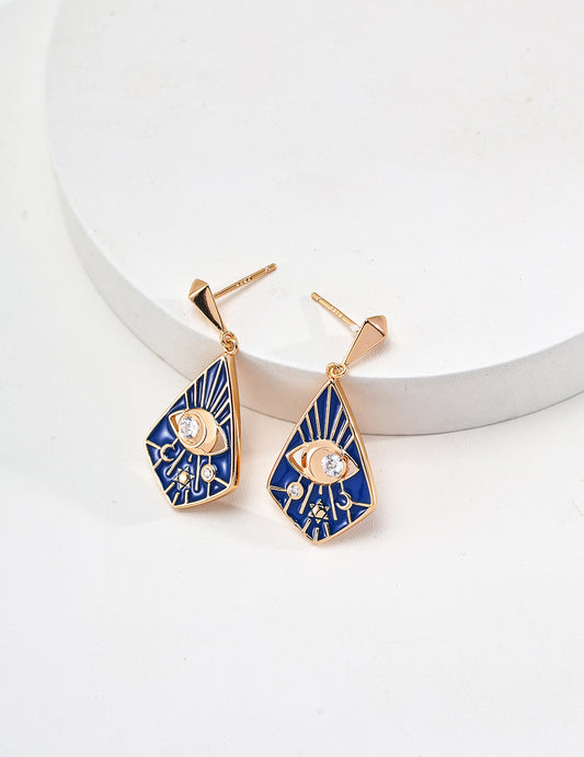 Astra Enamel Drop Earrings