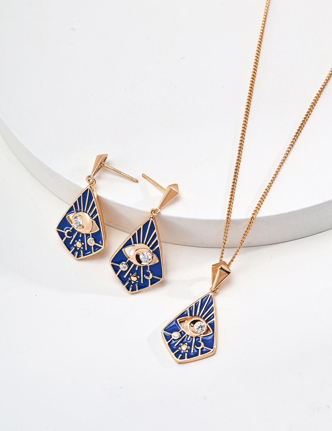 Astra Enamel Drop Earrings