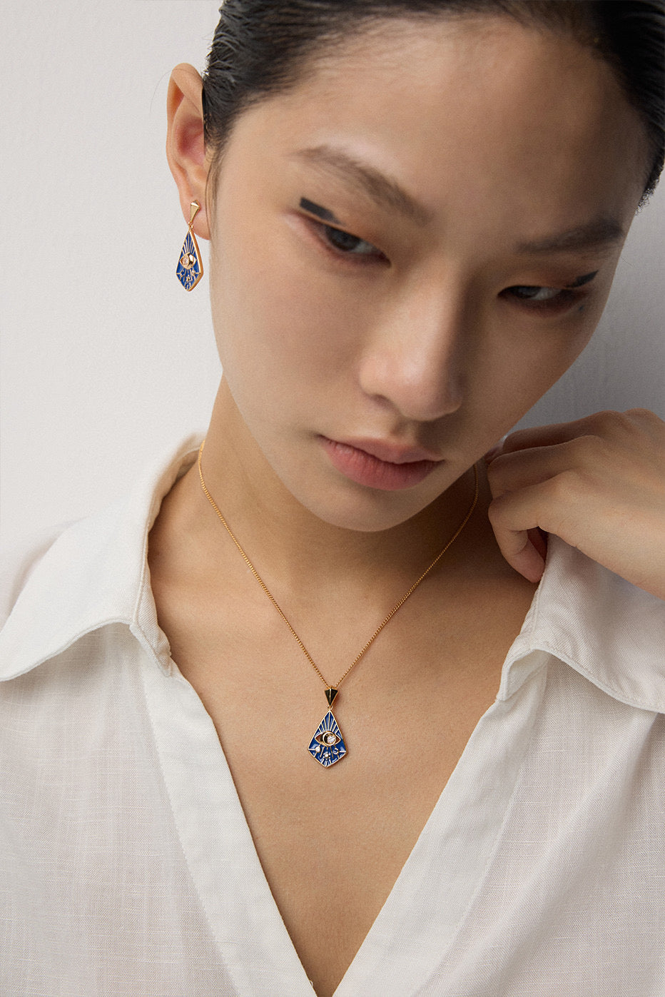 Astra Enamel Necklace