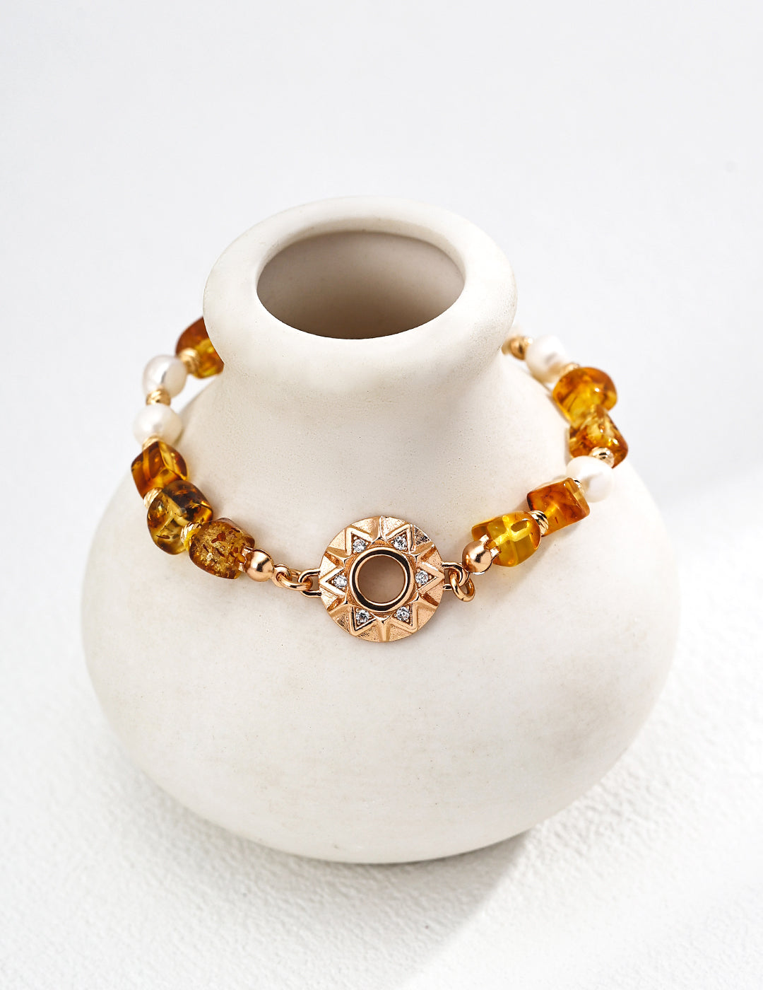 Aurea Amber & Pearl Bracelet