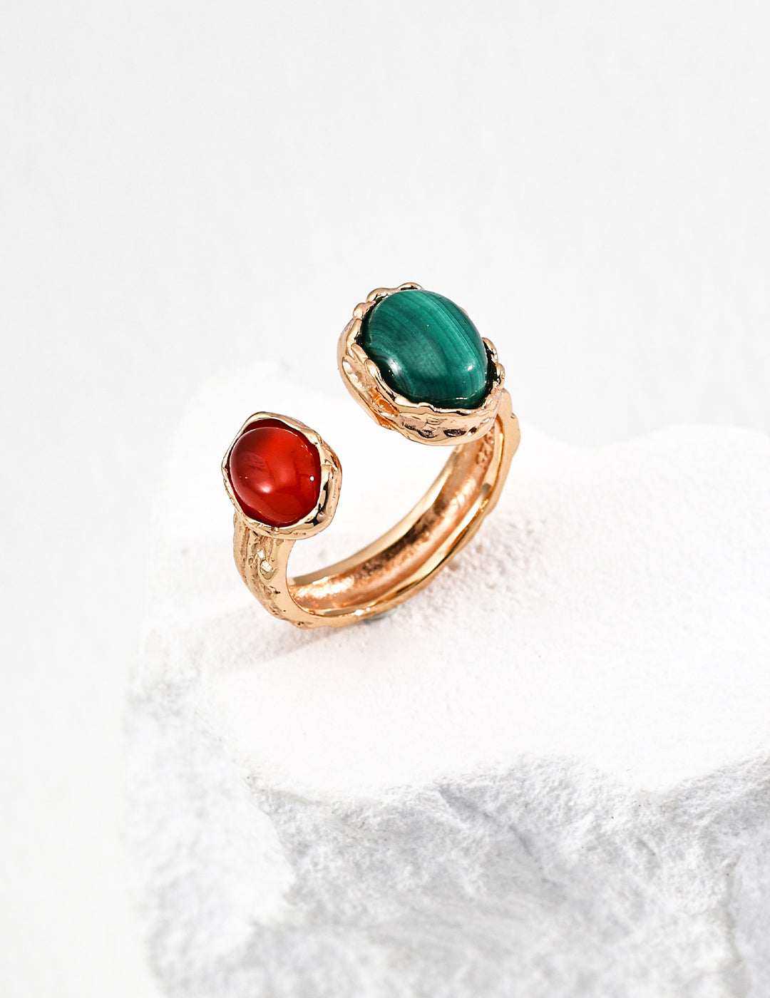 Jardin Serein Dual Stone Ring — Gold Edition
