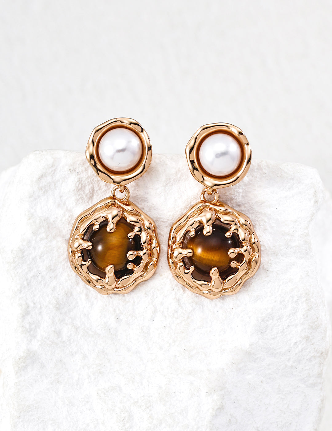 Earth Pearl Drop Earring