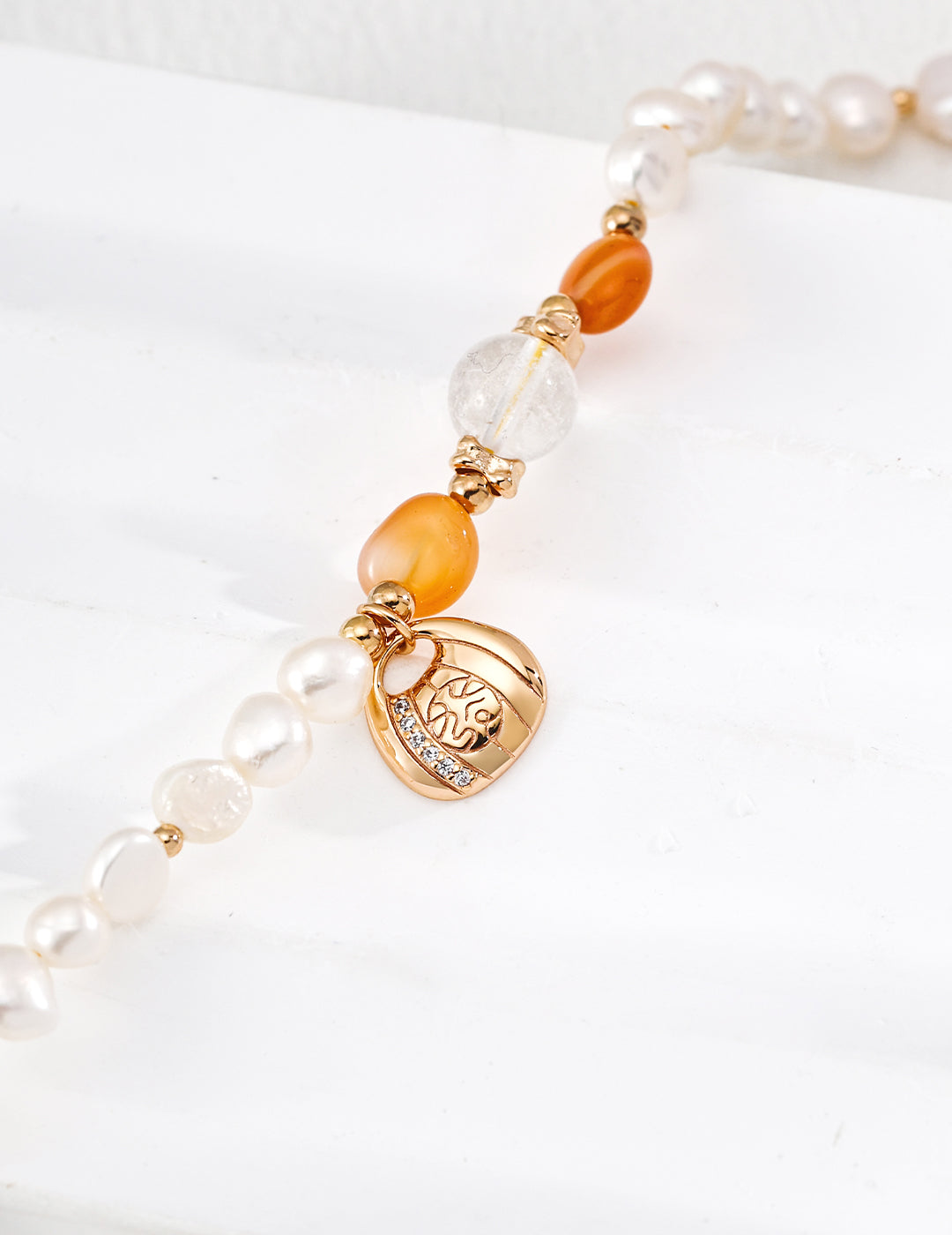 Red Agate Pearl Bracelet
