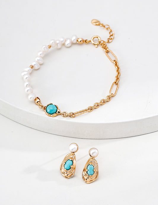 Turquoise Pearl Bracelet