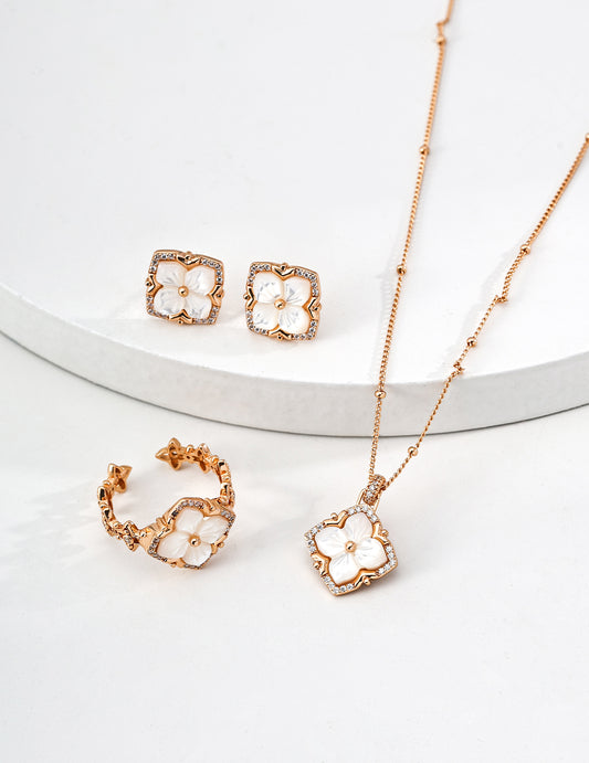 Nacre Compass Earring