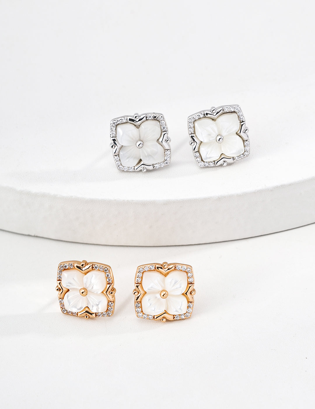 Nacre Compass Earring