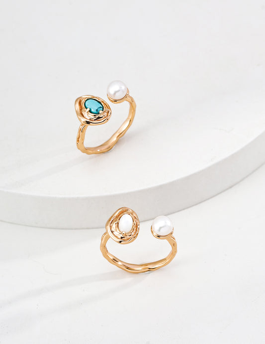 Pearl Compass Ring