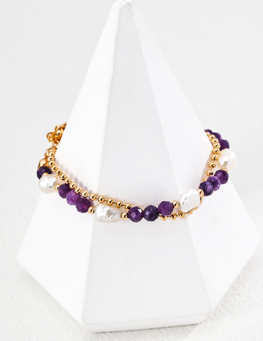 Amethyst Pearl Bracelet