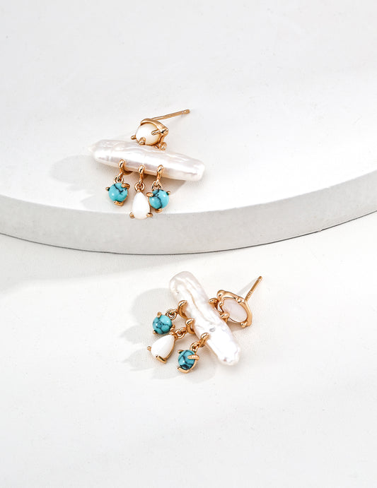Nacre Pearl Drop Earrings