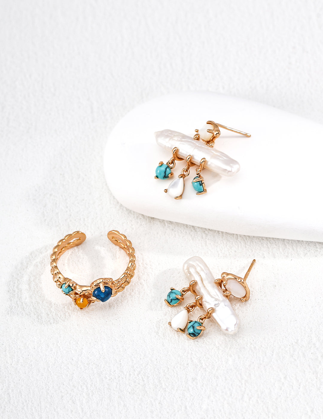 Nacre Pearl Drop Earrings