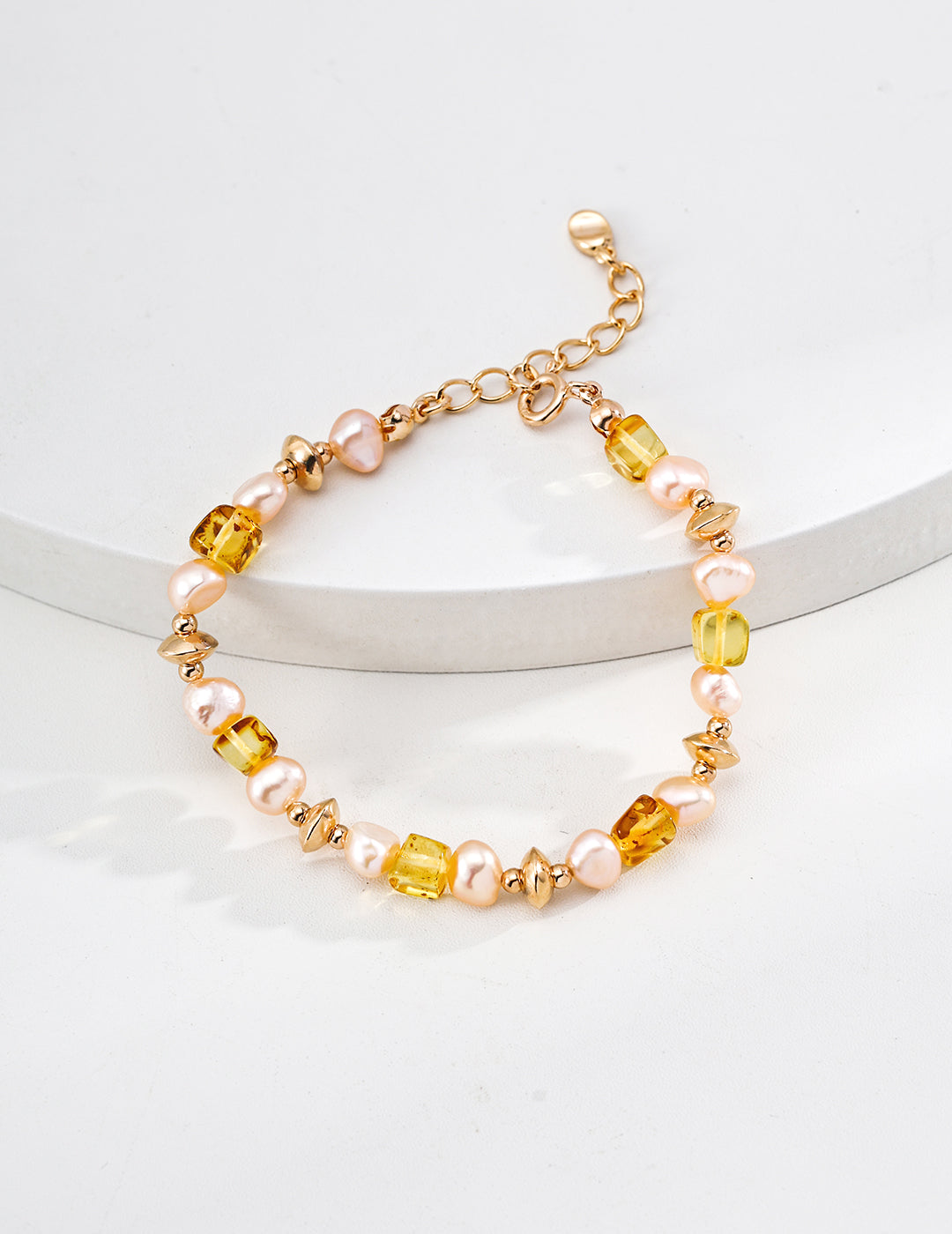 Amber Pearl Bracelet