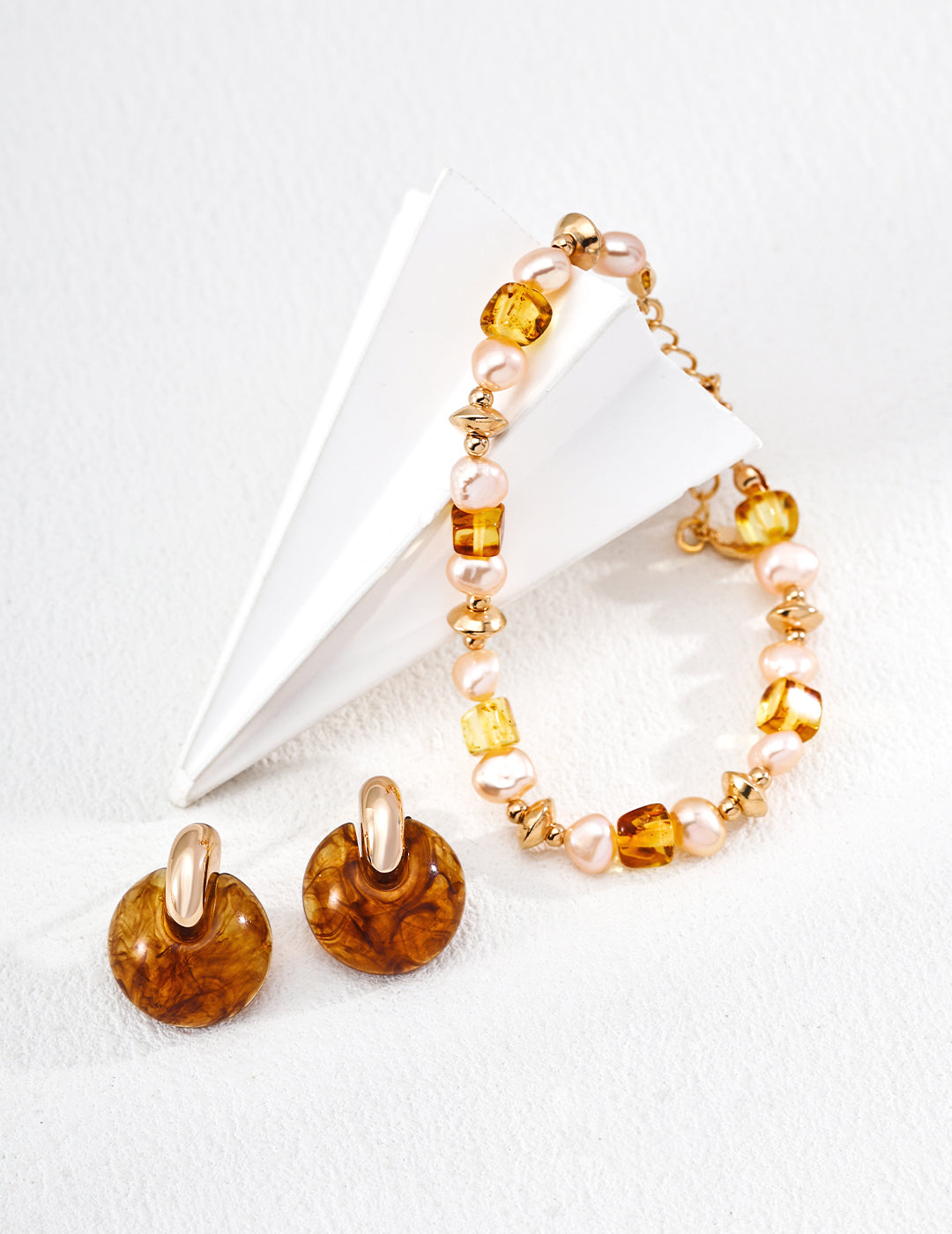 Amber Pearl Bracelet