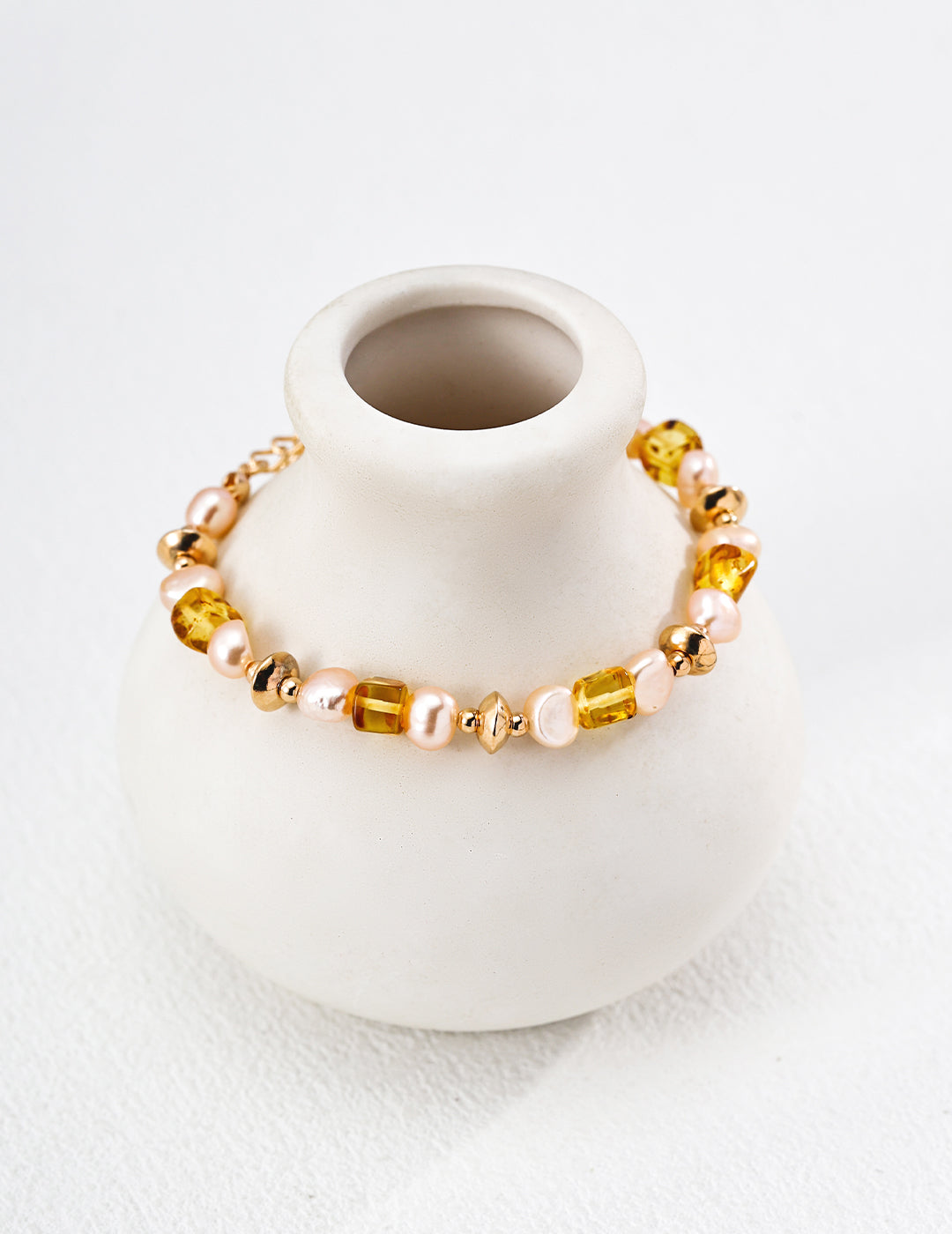Amber Pearl Bracelet