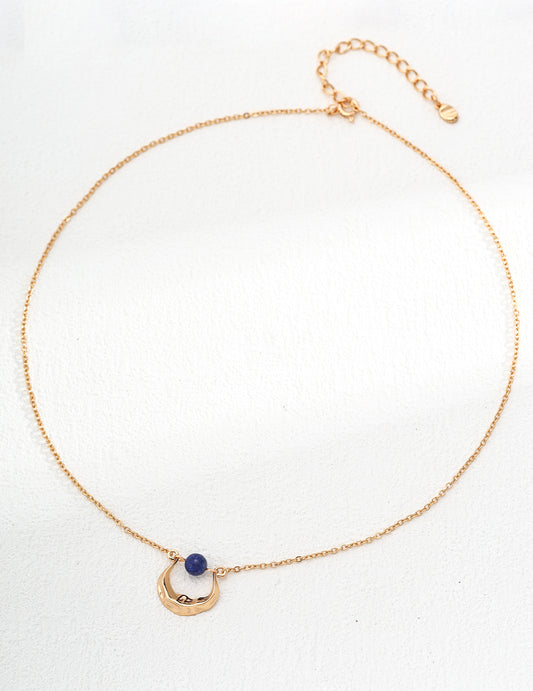 Lapis Anchor Necklace