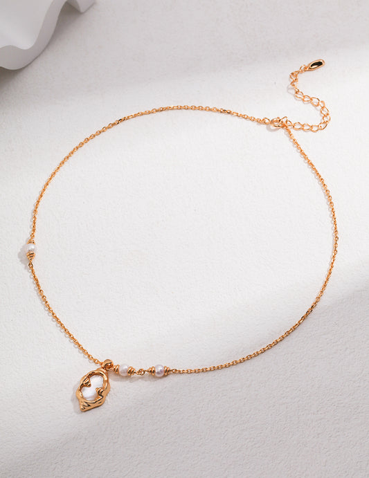 Nacre Pearl Inlay Necklace